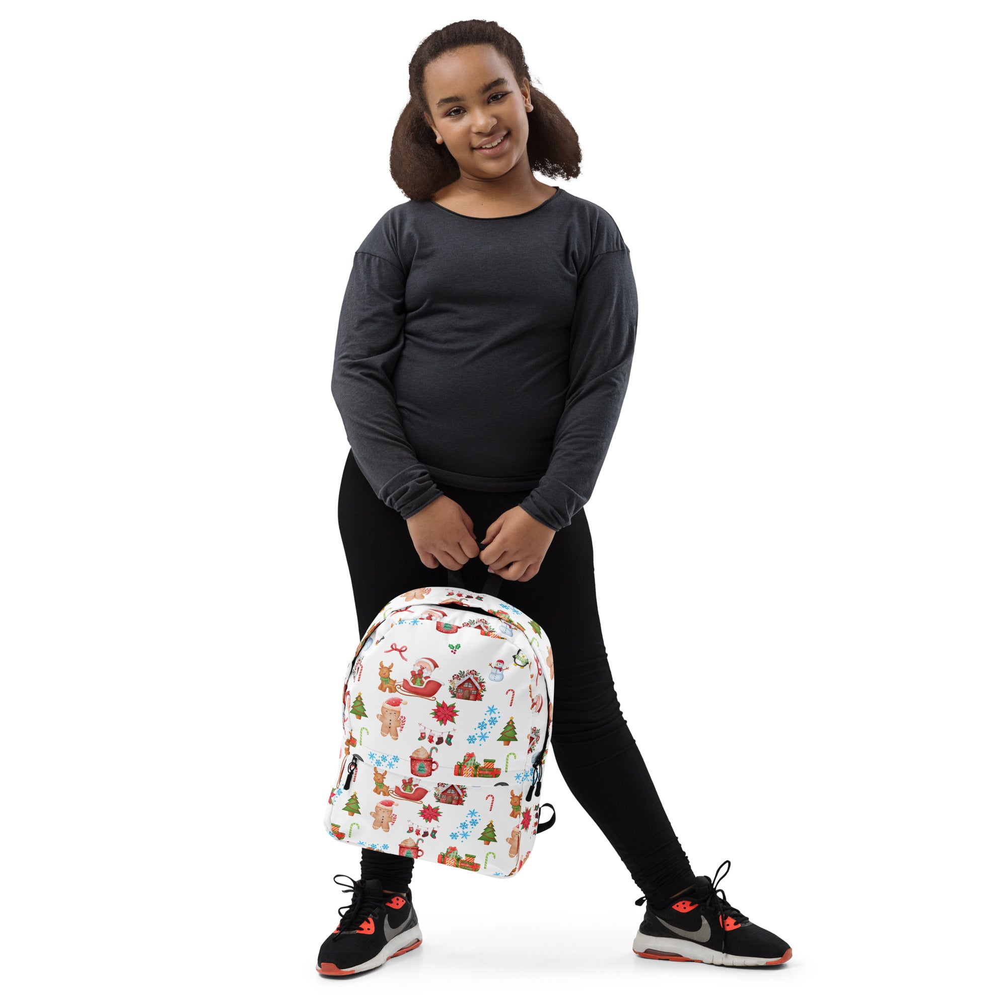 Kids Christmas Themed Backpack - Water-Resistant School Bag With Adjustable Padded Straps & Breathable Mesh Back