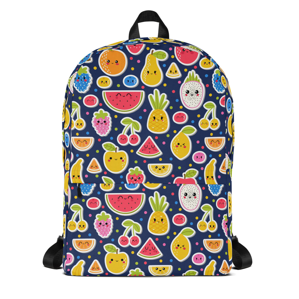 Kids Emoji Fruit Backpack - Water-Resistant School Bag With Adjustable Padded Straps & Breathable Mesh Back