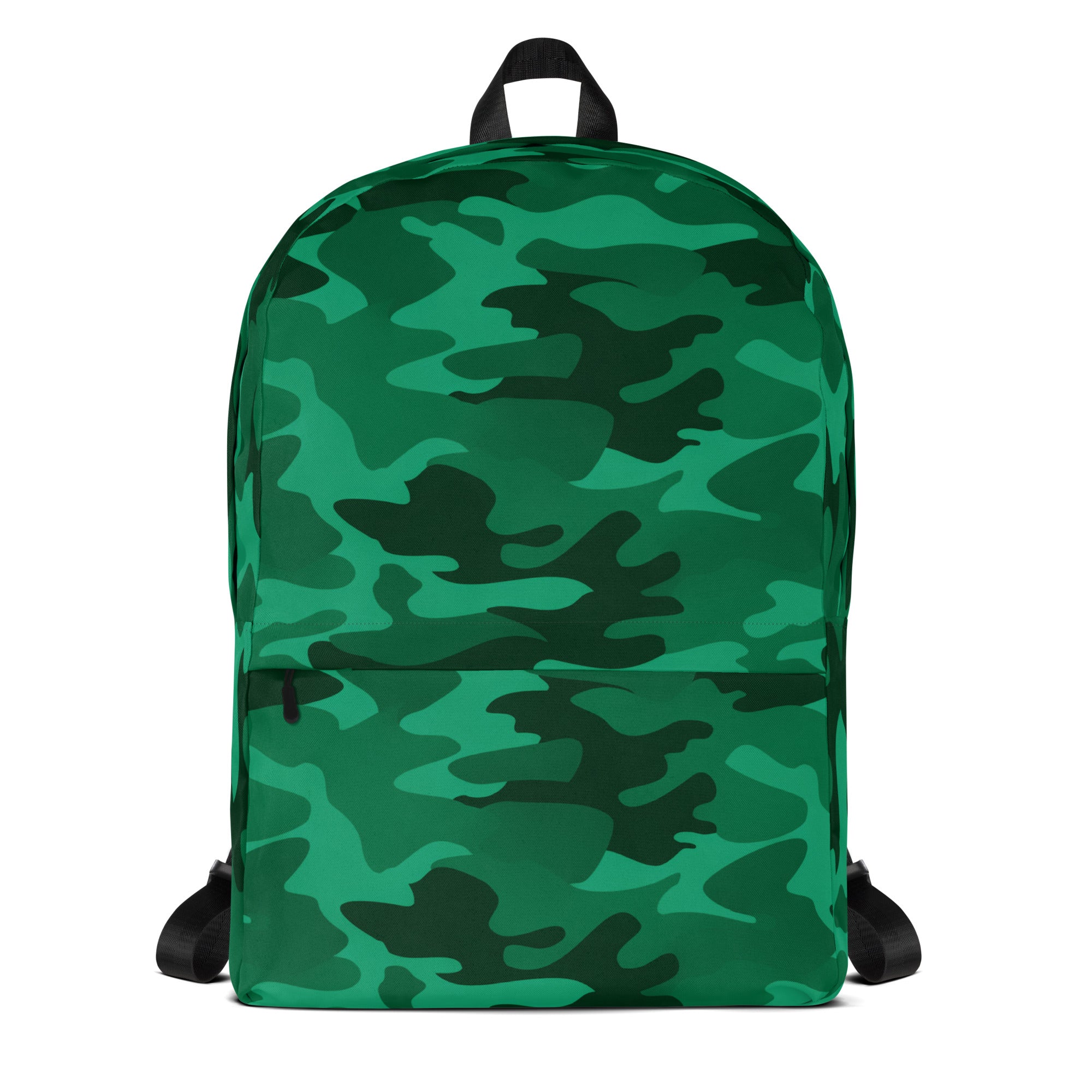 Kids Green Camouflage Backpack - Water-Resistant School Bag With Adjustable Padded Straps & Breathable Mesh Back
