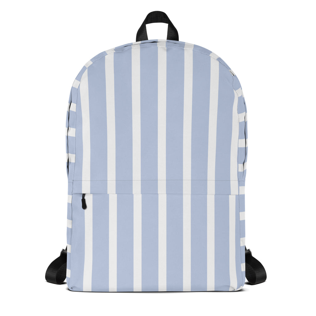 Kids Blue Stripe Backpack - Water-Resistant School Bag With Adjustable Padded Straps & Breathable Mesh Back