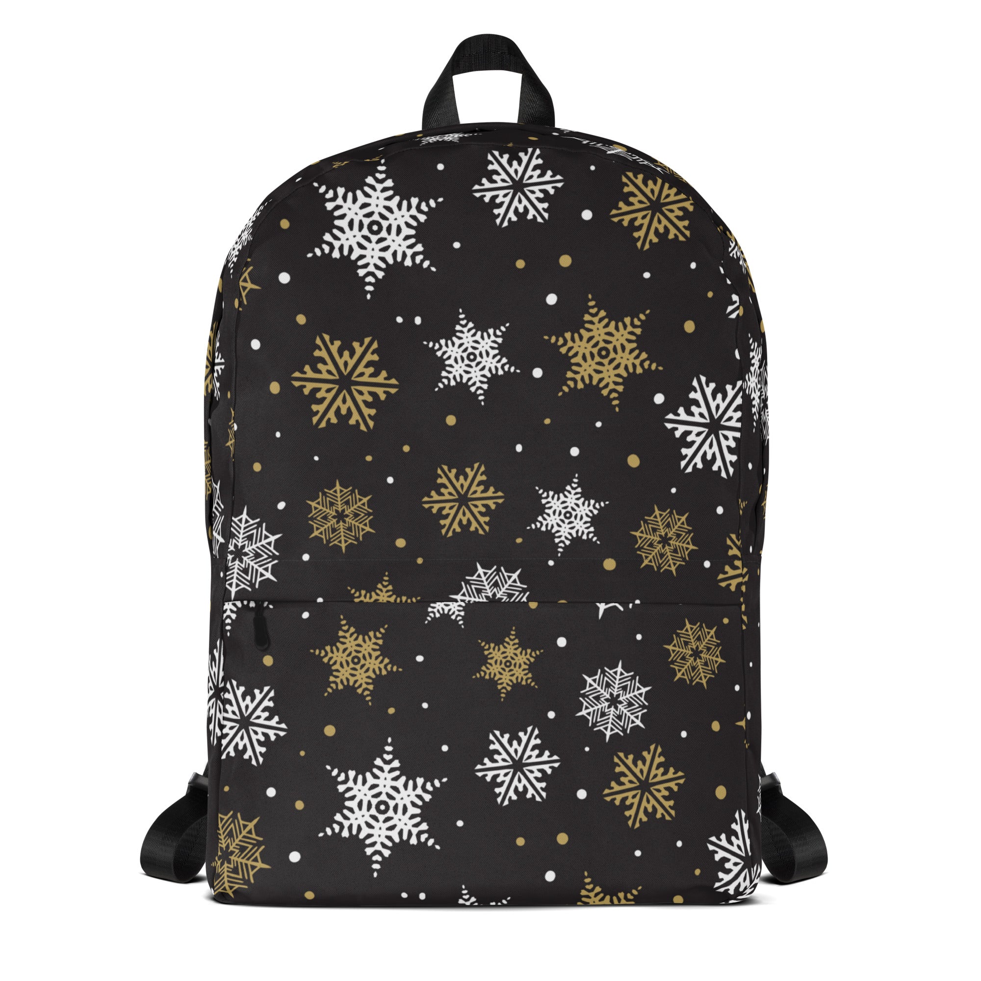 Kids Golden Snowflake Backpack - Water-Resistant School Bag With Adjustable Padded Straps & Breathable Mesh Back