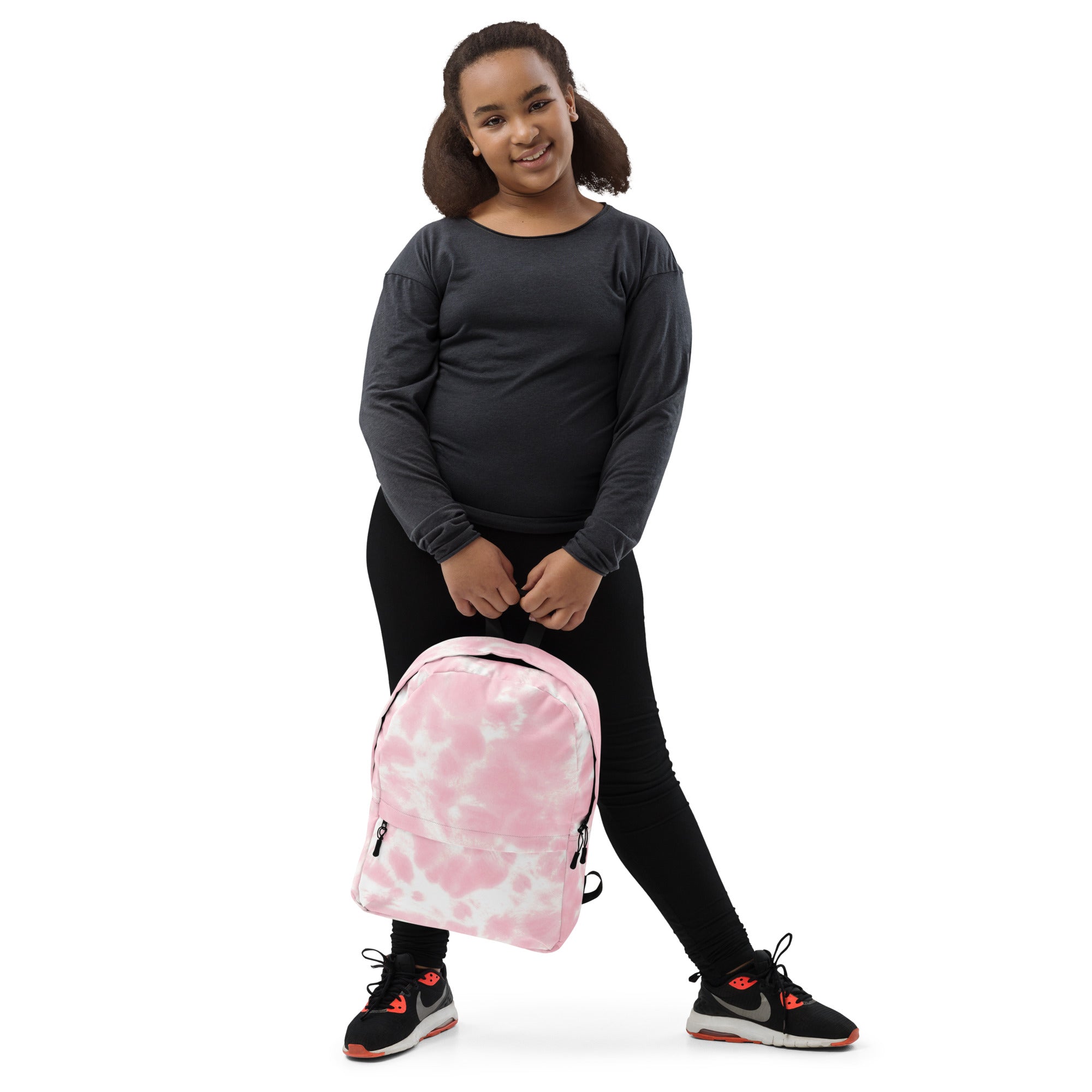 Girls Pink Tie Dye Backpack - Water-Resistant School Bag With Adjustable Padded Straps & Breathable Mesh Back