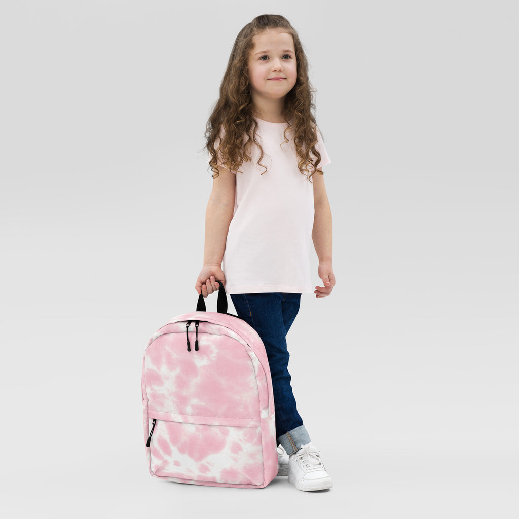 Girls Pink Tie Dye Backpack - Water-Resistant School Bag With Adjustable Padded Straps & Breathable Mesh Back