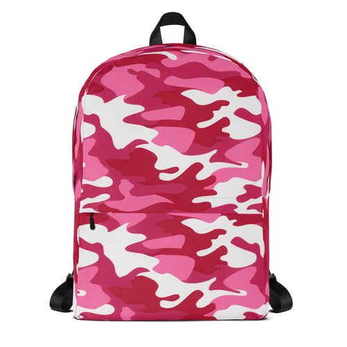 Girls Bright Pink Camouflage Backpack - Water-Resistant School Bag With Adjustable Padded Straps & Breathable Mesh Back