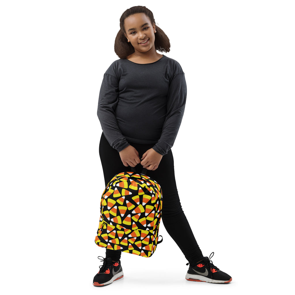 Kids Candy Corn Backpack - Water-Resistant School Bag With Adjustable Padded Straps & Breathable Mesh Back