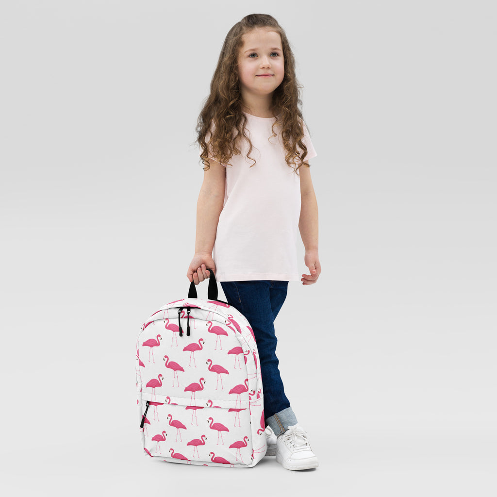 Girls Pink Flamingo Backpack - Water-Resistant School Bag With Adjustable Padded Straps & Breathable Mesh Back