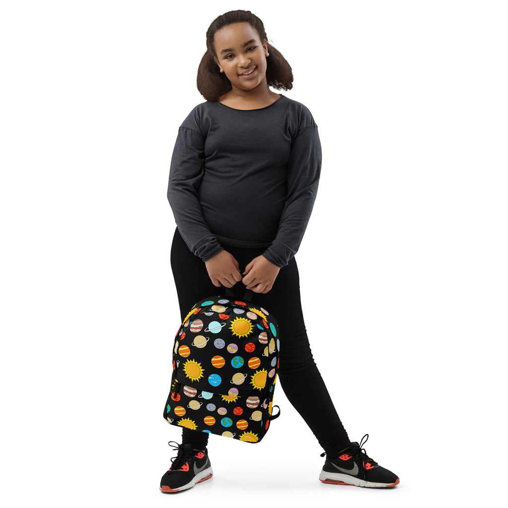 Kids Solar System Backpack - Water-Resistant School Bag With Adjustable Padded Straps & Breathable Mesh Back