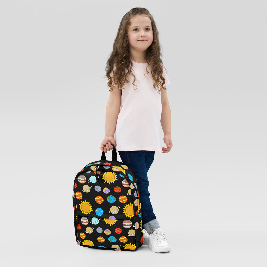 Kids Solar System Backpack - Water-Resistant School Bag With Adjustable Padded Straps & Breathable Mesh Back