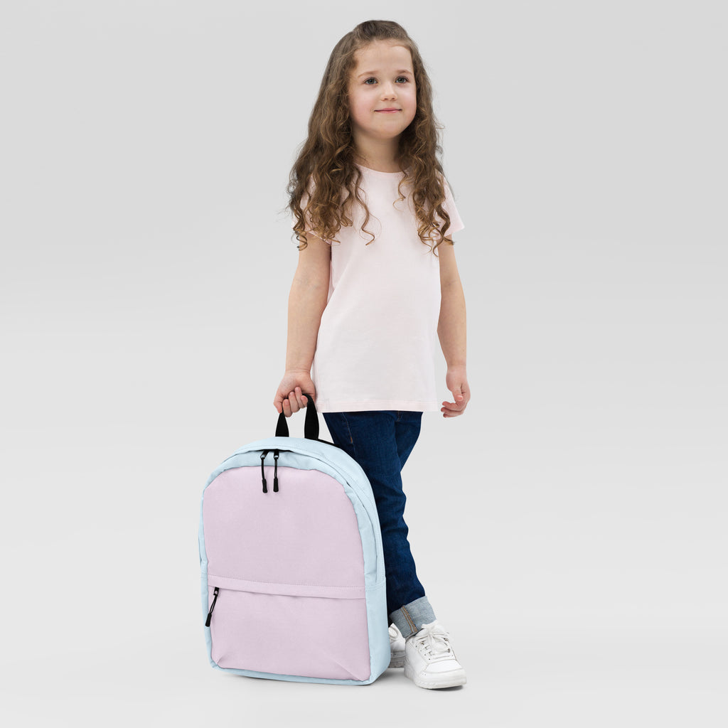 Girls Cotton Candy Color Block Backpack - Water-Resistant School Bag With Adjustable Padded Straps & Breathable Mesh Back