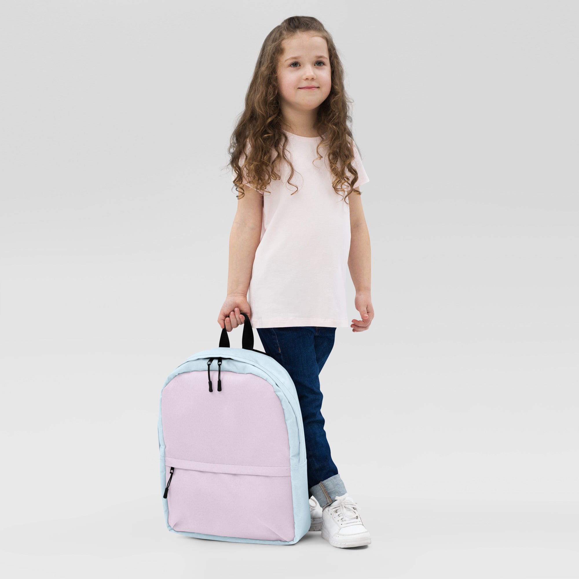 Girls Cotton Candy Color Block Backpack - Water-Resistant School Bag With Adjustable Padded Straps & Breathable Mesh Back