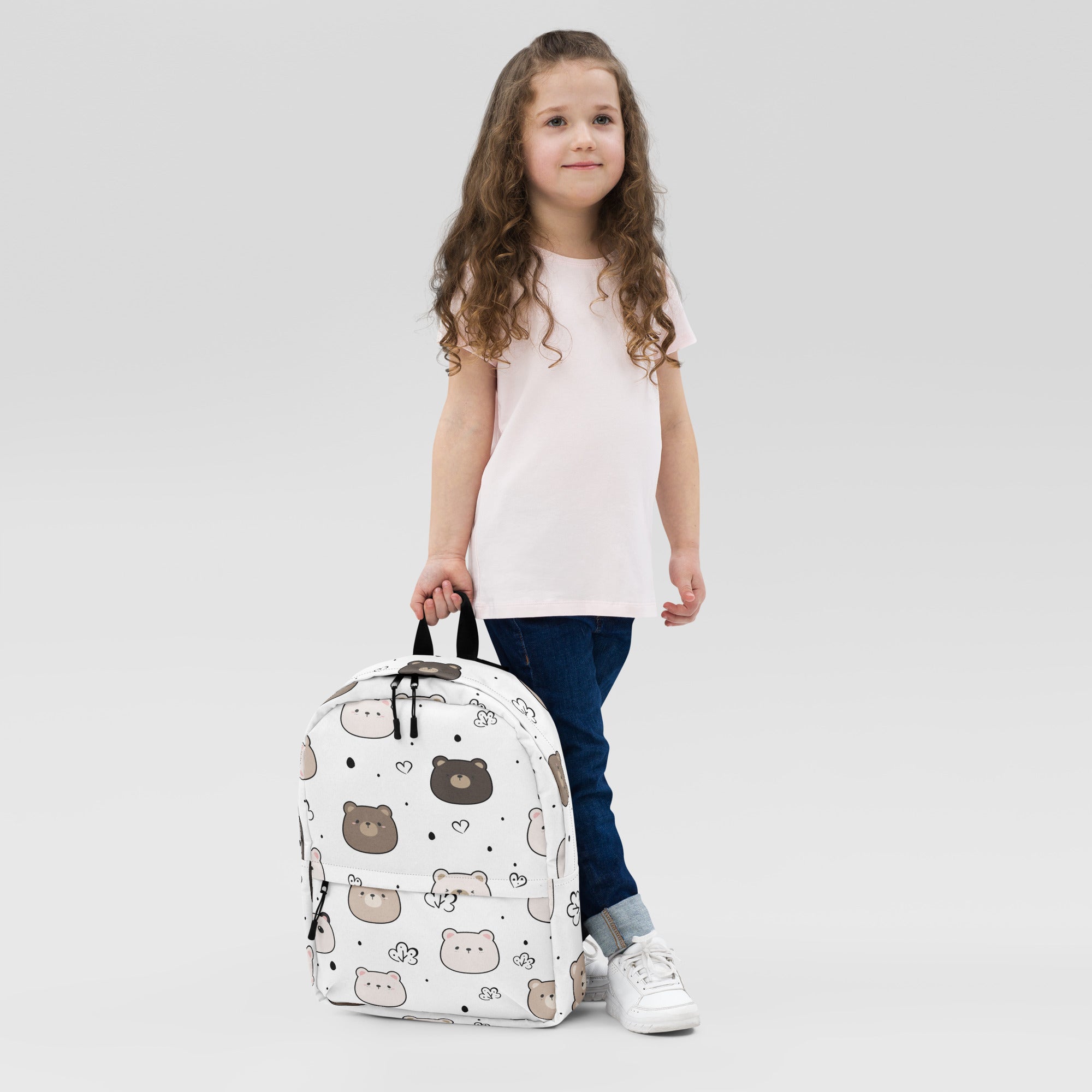 Kids Cute Bear Backpack - Water-Resistant School Bag With Adjustable Padded Straps & Breathable Mesh Back