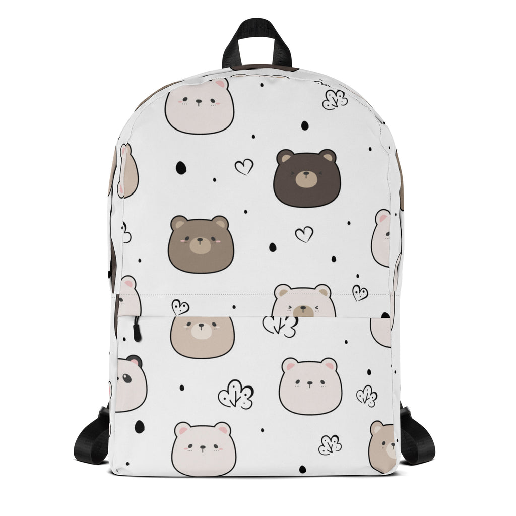 Kids Cute Bear Backpack - Water-Resistant School Bag With Adjustable Padded Straps & Breathable Mesh Back