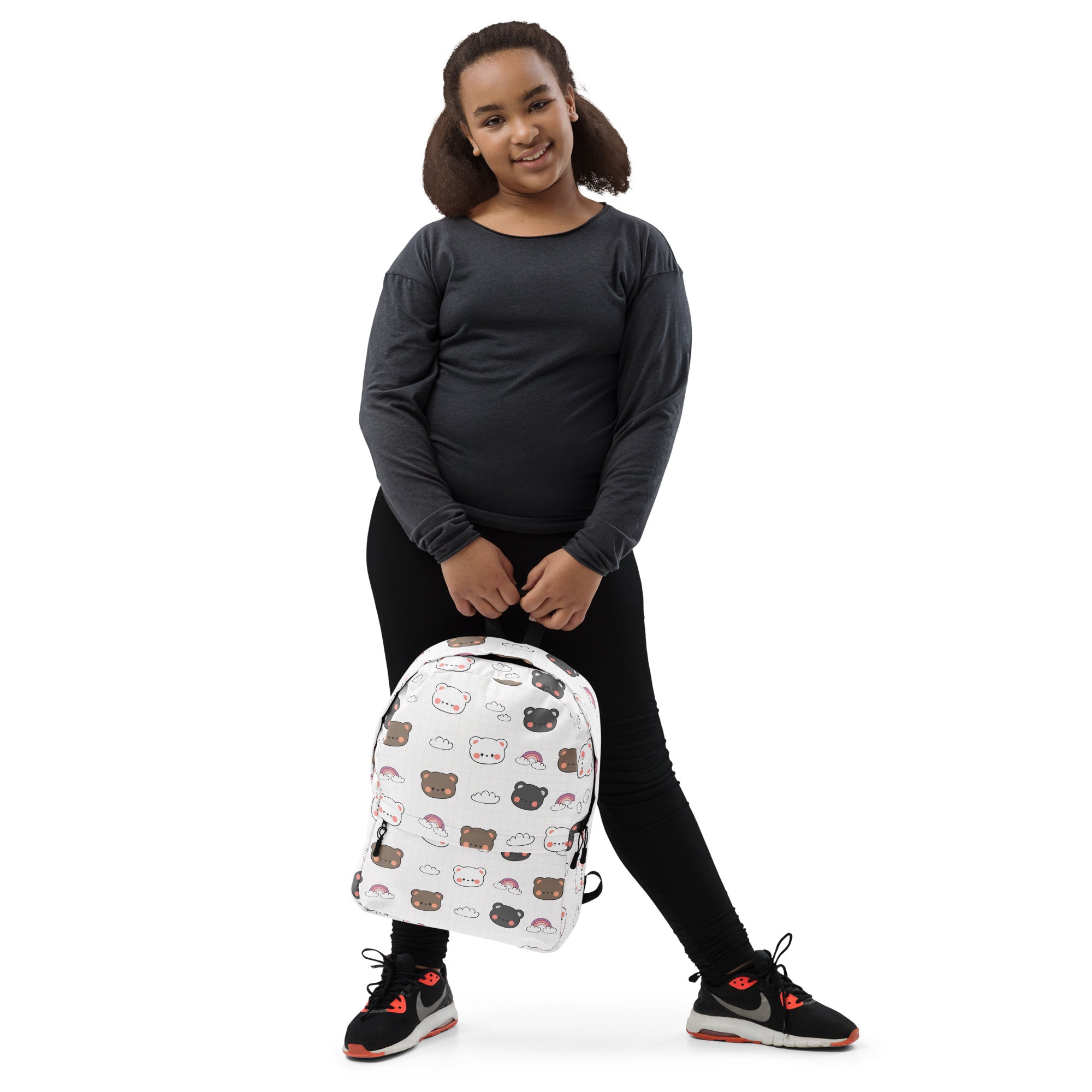 Girls Kawaii Bear Backpack - Water-Resistant School Bag With Adjustable Padded Straps & Breathable Mesh Back
