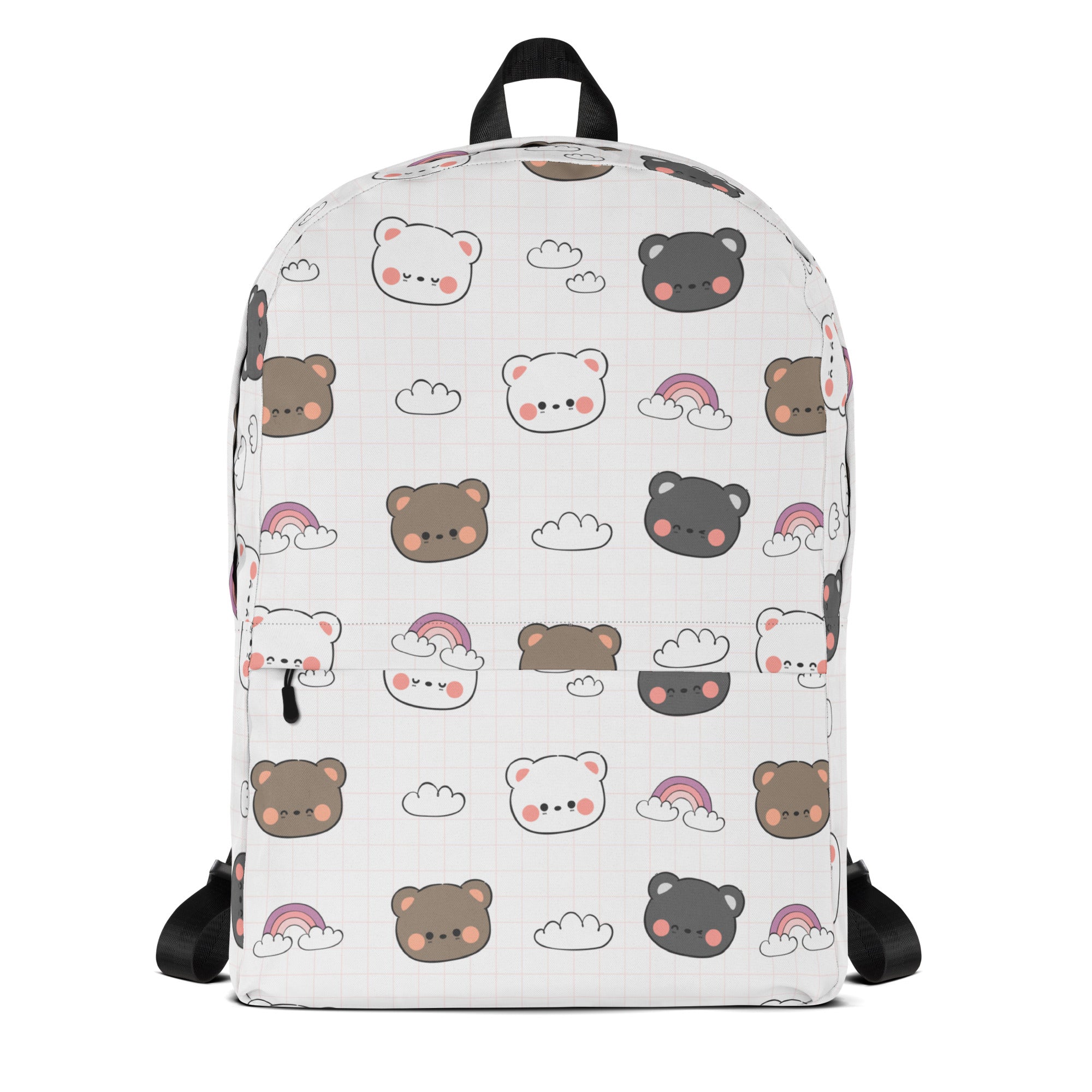 Girls Kawaii Bear Backpack - Water-Resistant School Bag With Adjustable Padded Straps & Breathable Mesh Back