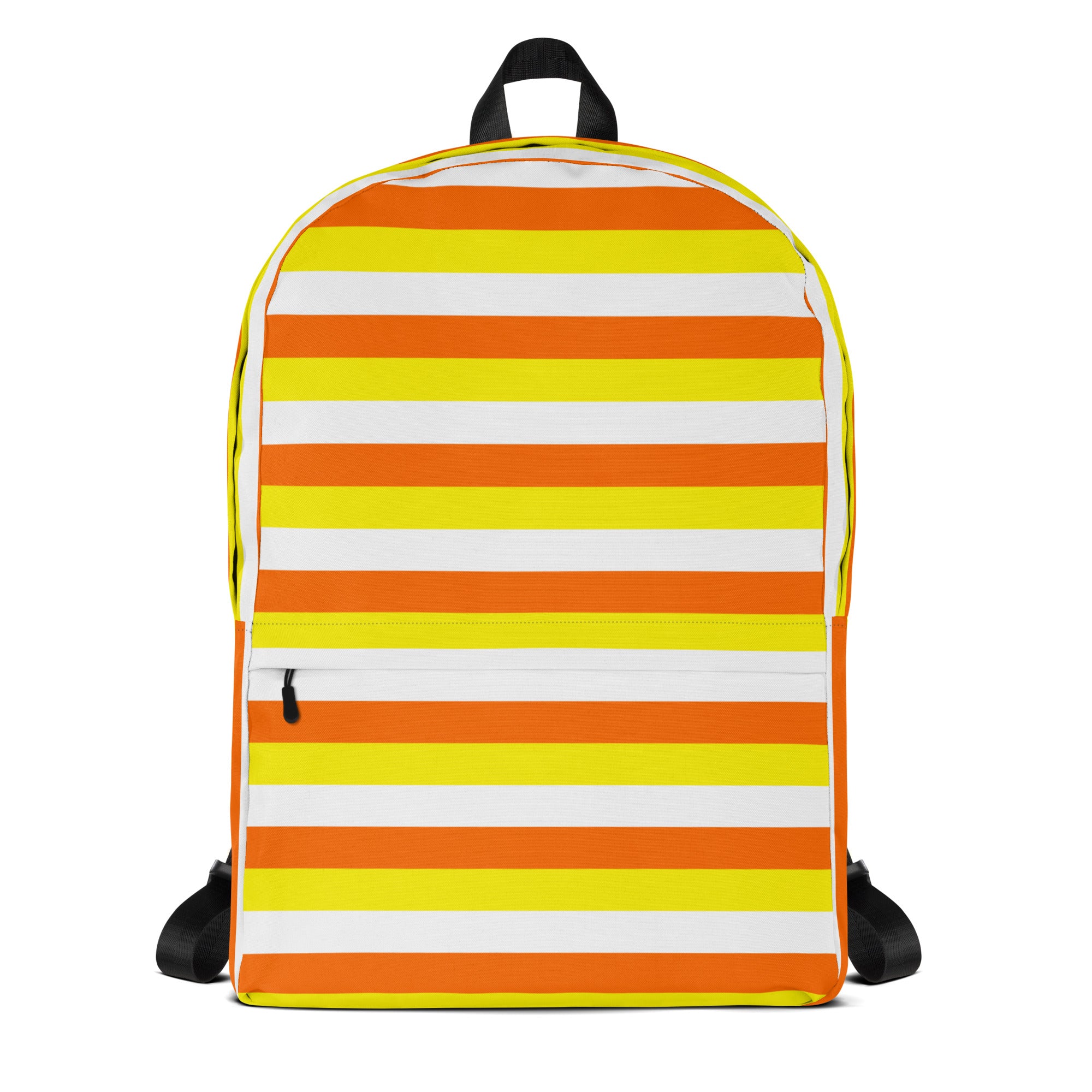 Kids Candy Corn Stripes Backpack - Water-Resistant School Bag With Adjustable Padded Straps & Breathable Mesh Back