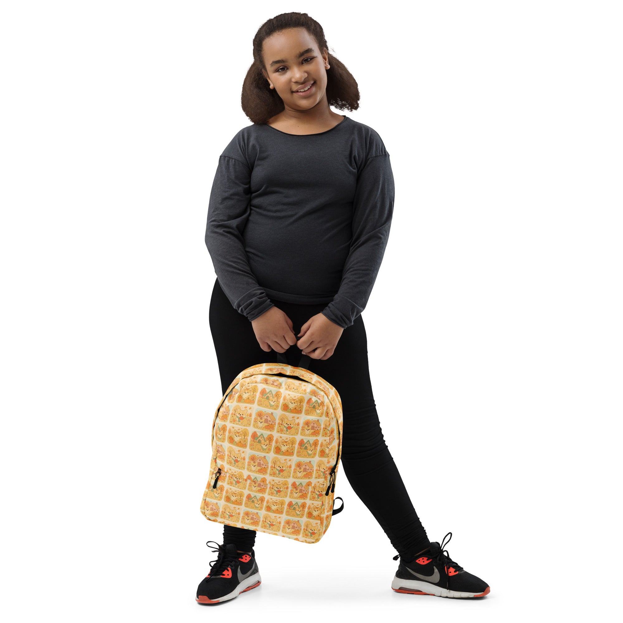 Kids Fall Corgi Backpack - Water-Resistant School Bag With Adjustable Padded Straps & Breathable Mesh Back
