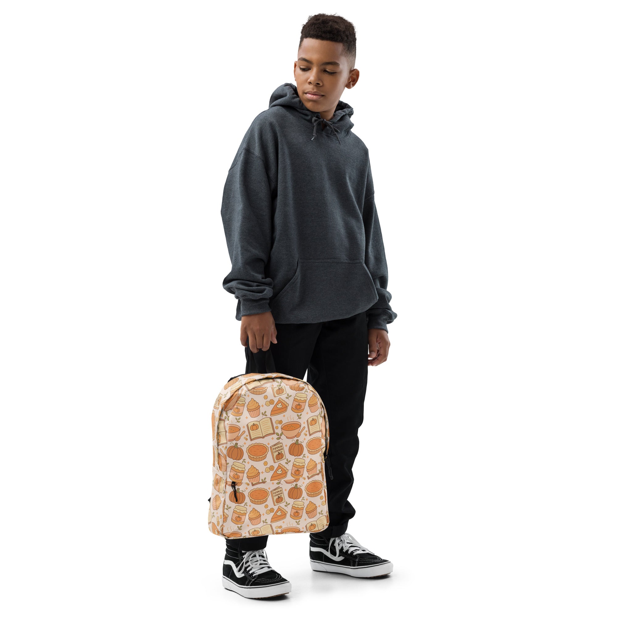 Kids Pumpkin Pie Themed Backpack - Water-Resistant School Bag With Adjustable Padded Straps & Breathable Mesh Back