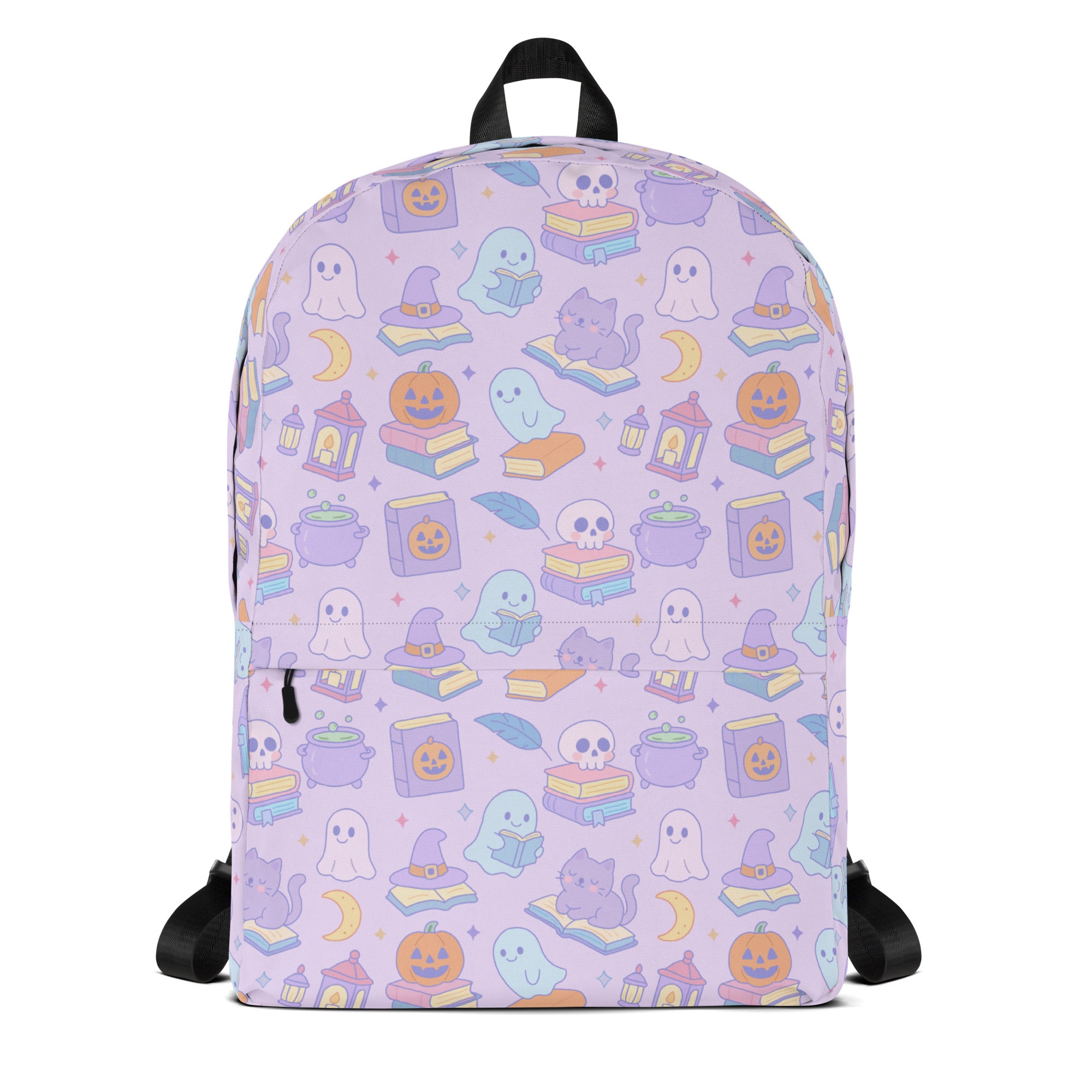 Girls Cute Pastel Halloween Backpack - Water-Resistant School Bag With Adjustable Padded Straps & Breathable Mesh Back