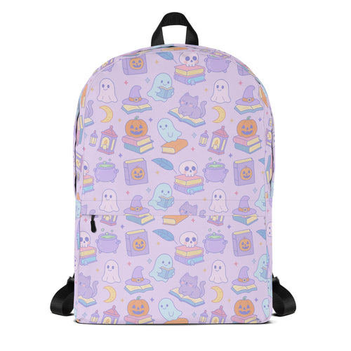 Girls Cute Pastel Halloween Backpack - Water-Resistant School Bag With Adjustable Padded Straps & Breathable Mesh Back