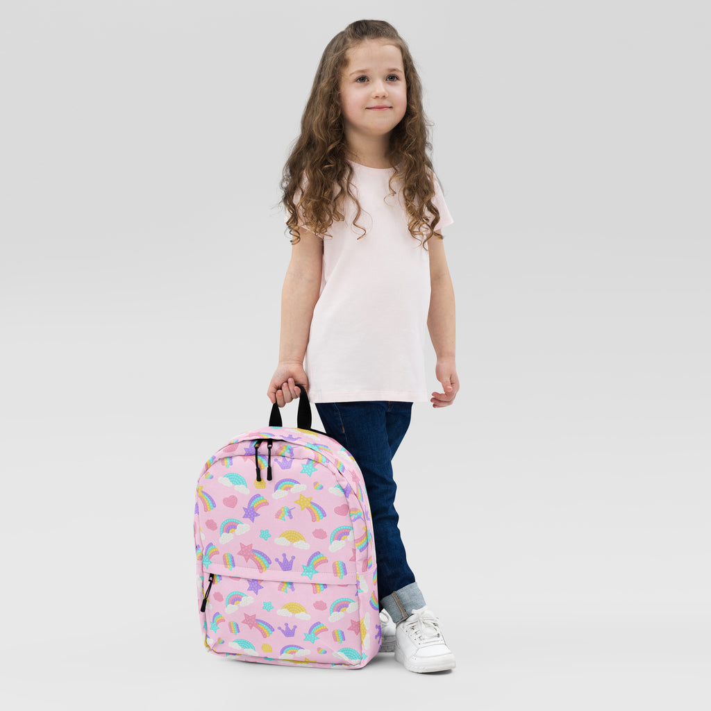 Girls Pop Fidget Backpack - Water-Resistant School Bag With Adjustable Padded Straps & Breathable Mesh Back