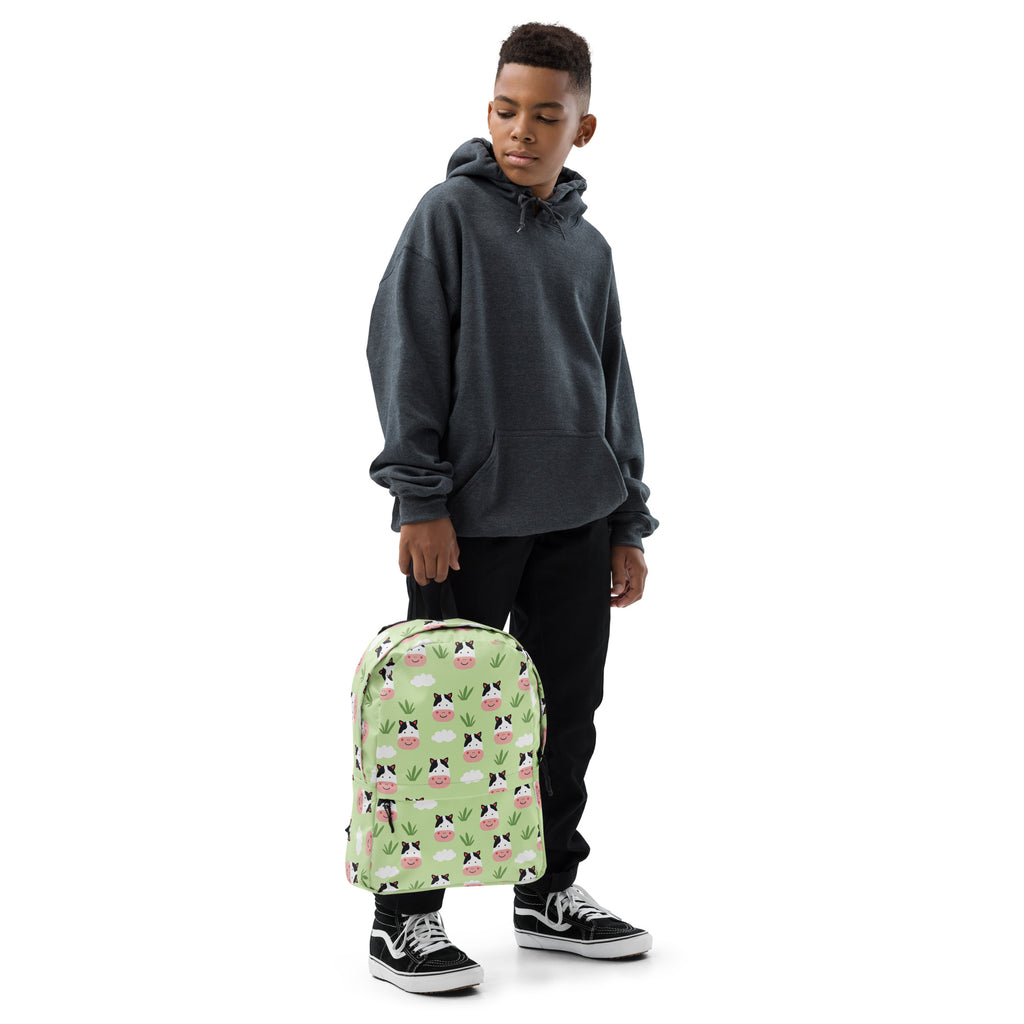 Kids Cow Backpack - Water-Resistant School Bag With Adjustable Padded Straps & Breathable Mesh Back