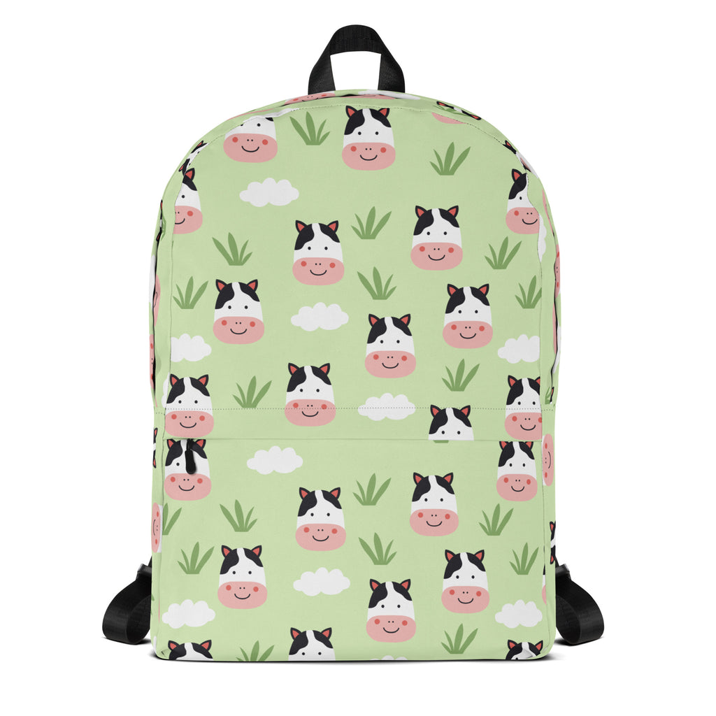 Kids Cow Backpack - Water-Resistant School Bag With Adjustable Padded Straps & Breathable Mesh Back