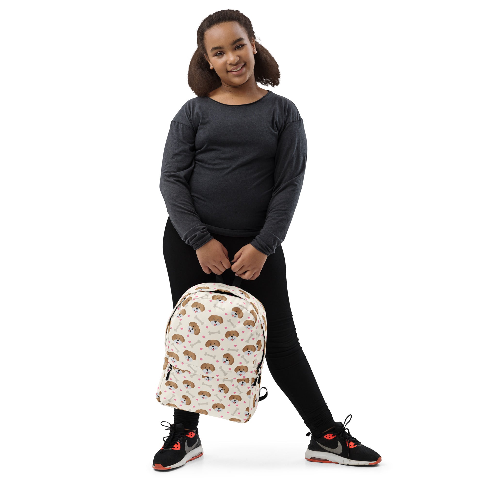 Girls Cute Dog Backpack - Water-Resistant School Bag With Adjustable Padded Straps & Breathable Mesh Back