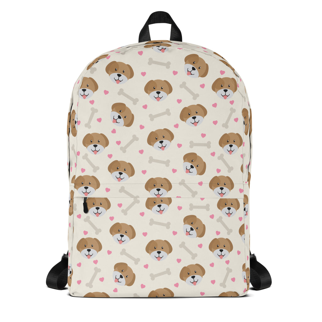 Girls Cute Dog Backpack - Water-Resistant School Bag With Adjustable Padded Straps & Breathable Mesh Back