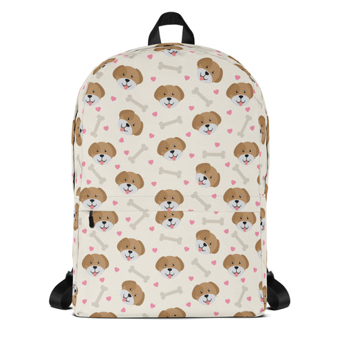 Girls Cute Dog Backpack - Water-Resistant School Bag With Adjustable Padded Straps & Breathable Mesh Back