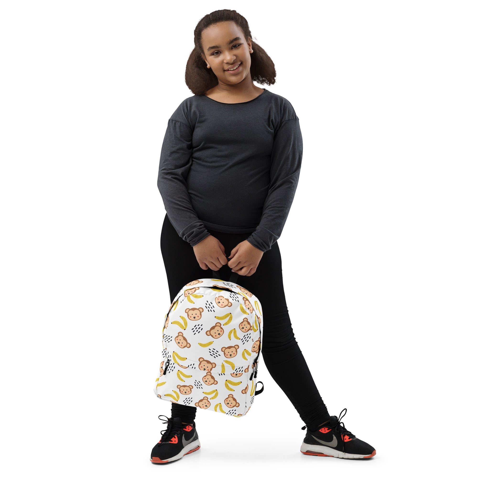Kids Monkey Banana Backpack - Water-Resistant School Bag With Adjustable Padded Straps & Breathable Mesh Back