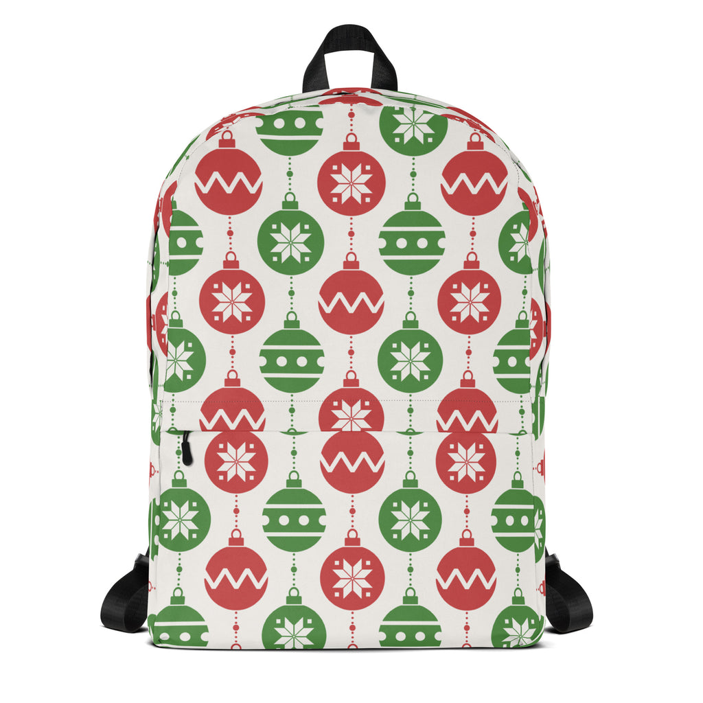 Kids Christmas Ornament Backpack - Water-Resistant School Bag With Adjustable Padded Straps & Breathable Mesh Back
