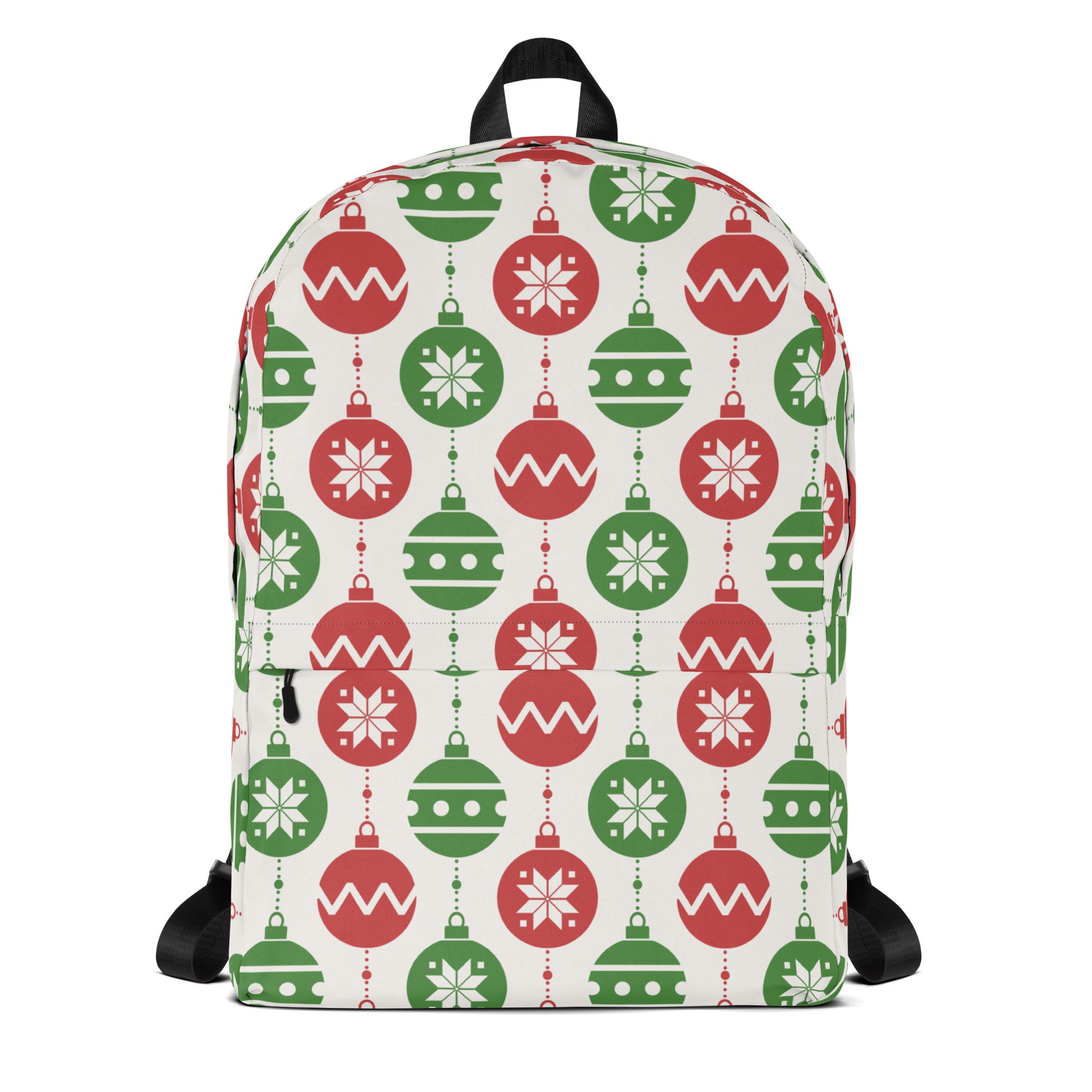 Kids Christmas Ornament Backpack - Water-Resistant School Bag With Adjustable Padded Straps & Breathable Mesh Back