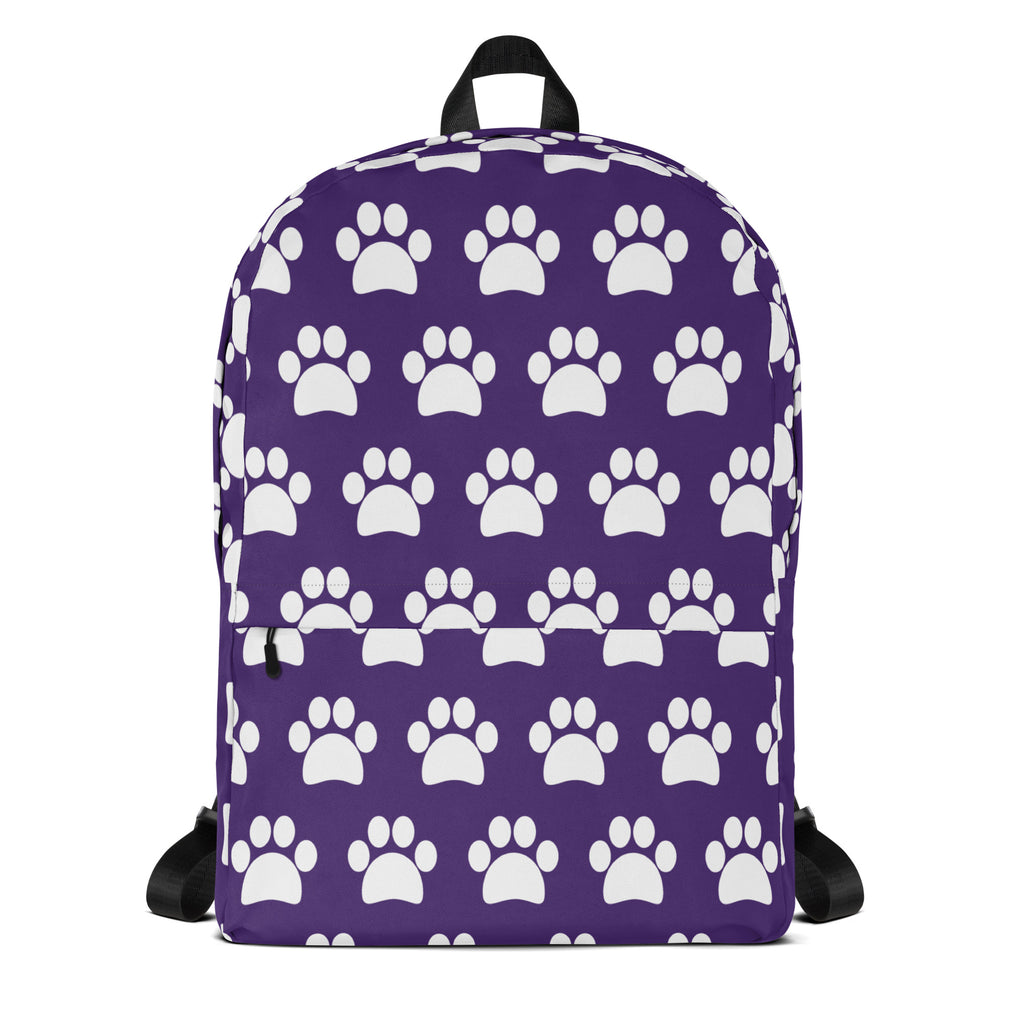 Girls Purple Print Backpack - Water-Resistant School Bag With Adjustable Padded Straps & Breathable Mesh Back