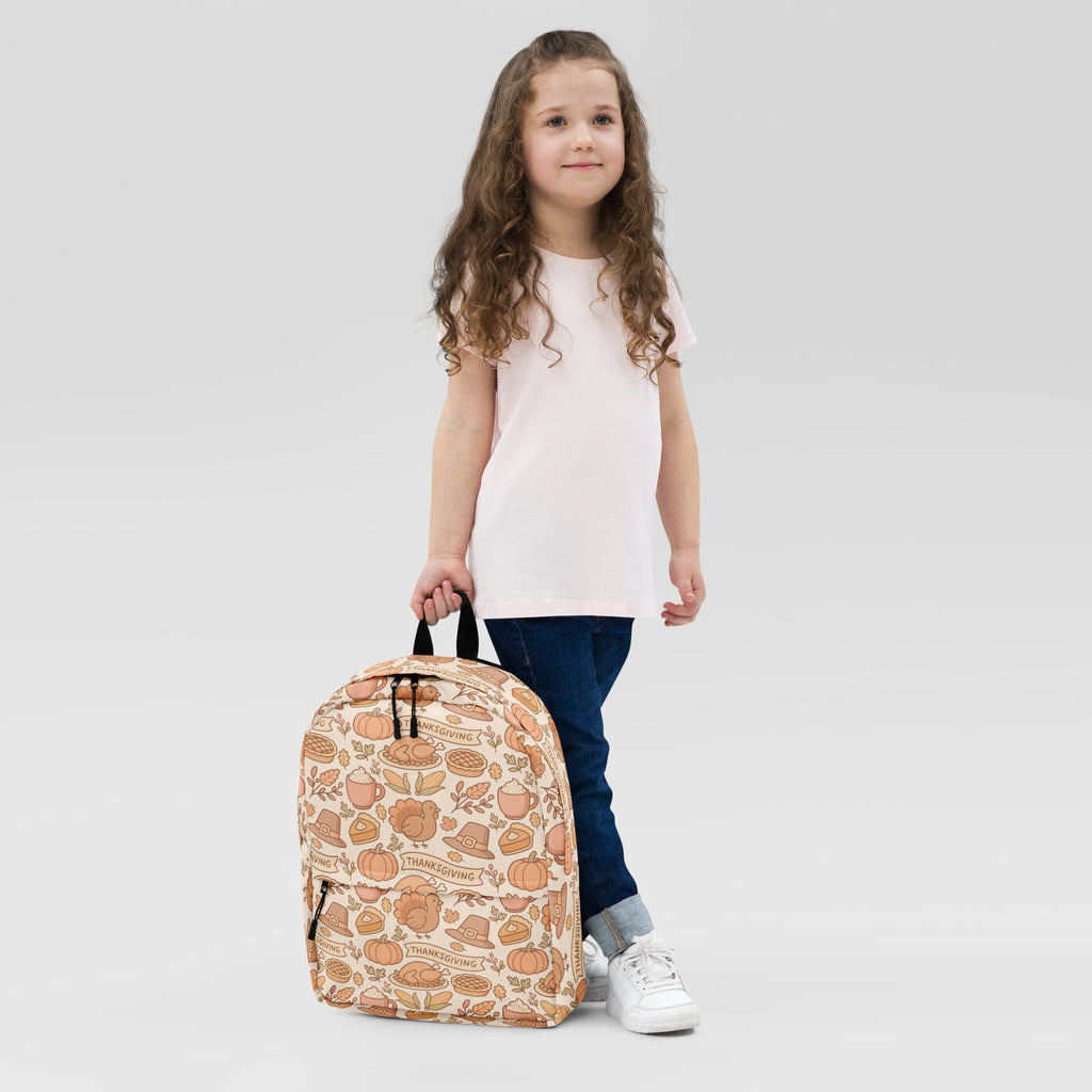 Kids Thanksgiving Turkey Backpack - Water-Resistant School Bag With Adjustable Padded Straps & Breathable Mesh Back