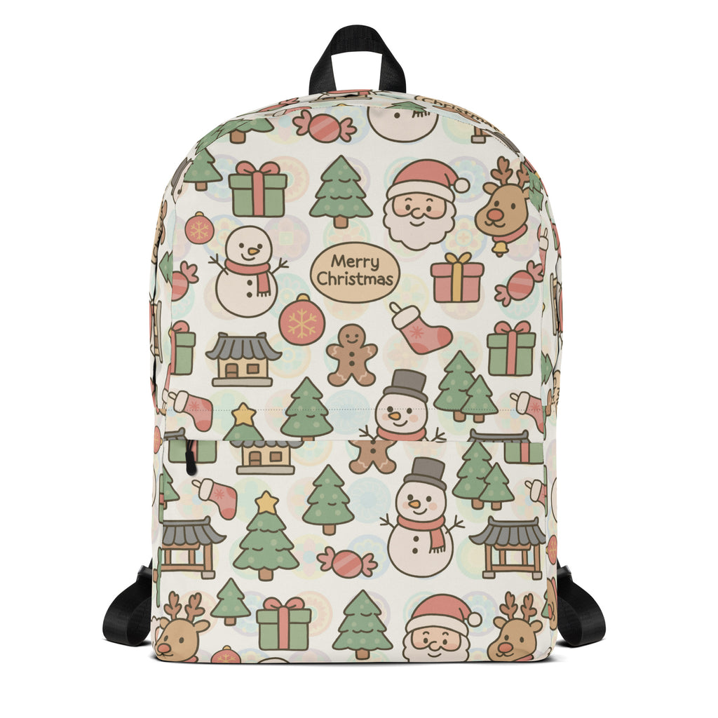 Kids Pastel Christmas Backpack - Water-Resistant School Bag With Adjustable Padded Straps & Breathable Mesh Back (Copy)