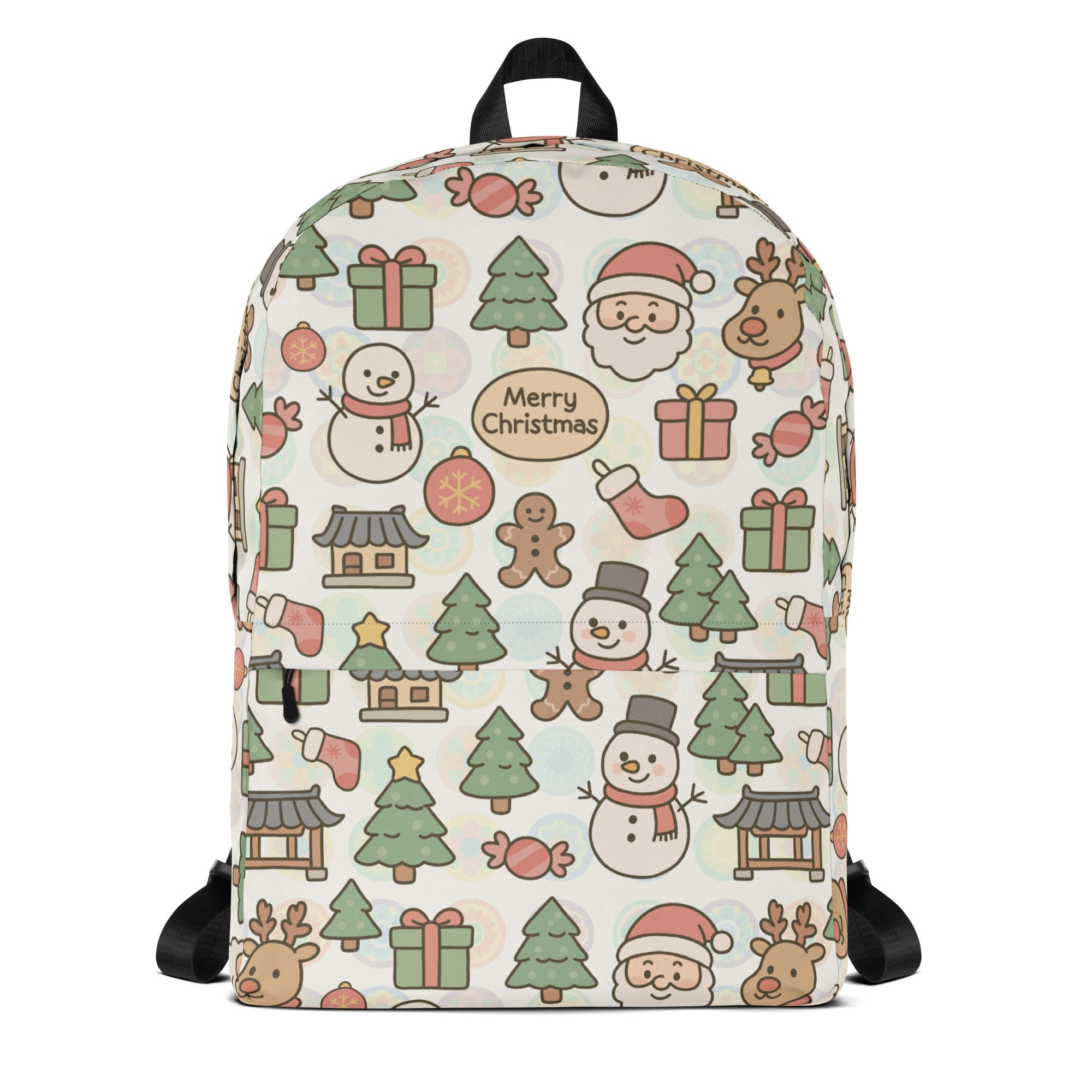 Kids Pastel Christmas Backpack - Water-Resistant School Bag With Adjustable Padded Straps & Breathable Mesh Back (Copy)