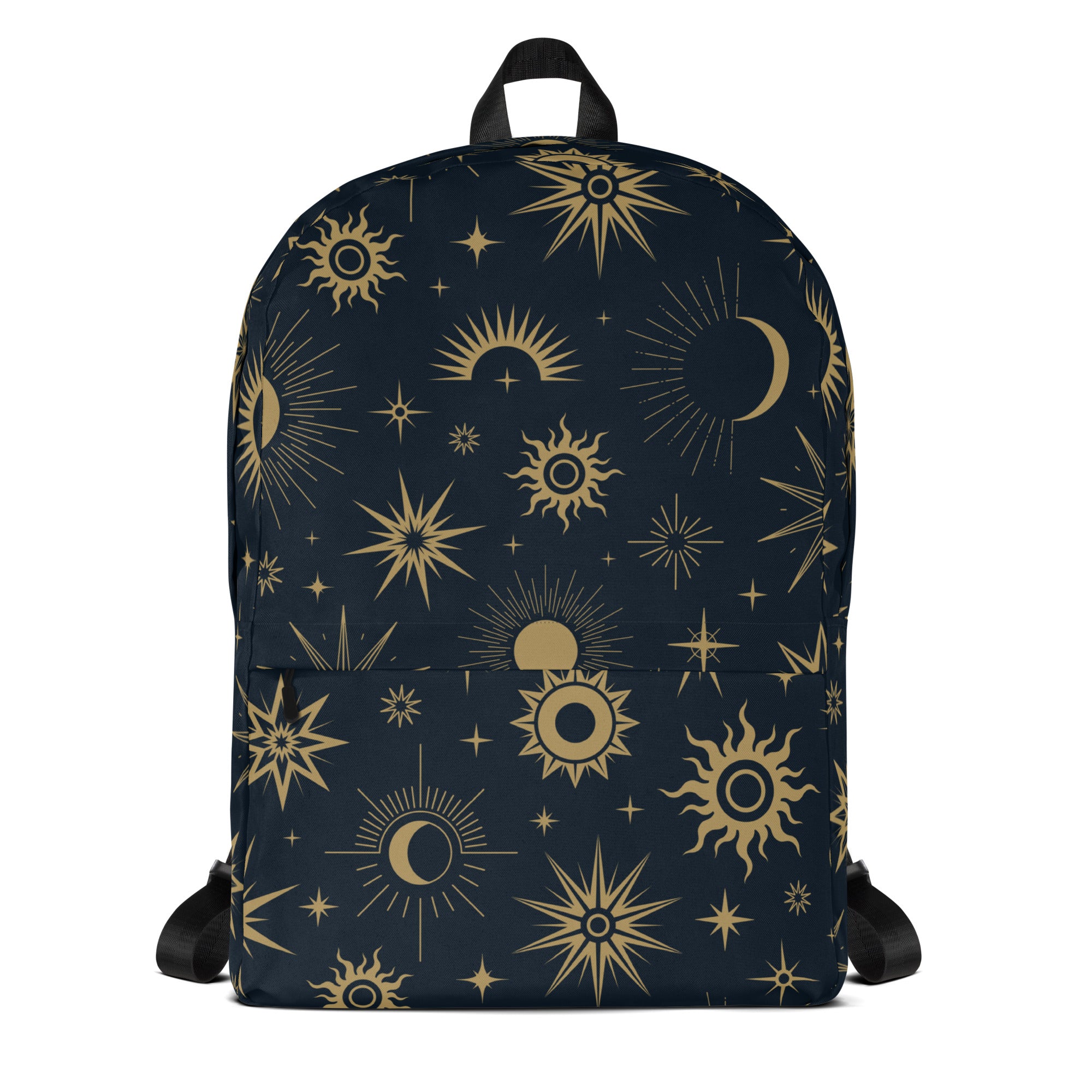 Kids Celestial Sun and Moon Backpack - Water-Resistant School Bag With Adjustable Padded Straps & Breathable Mesh Back