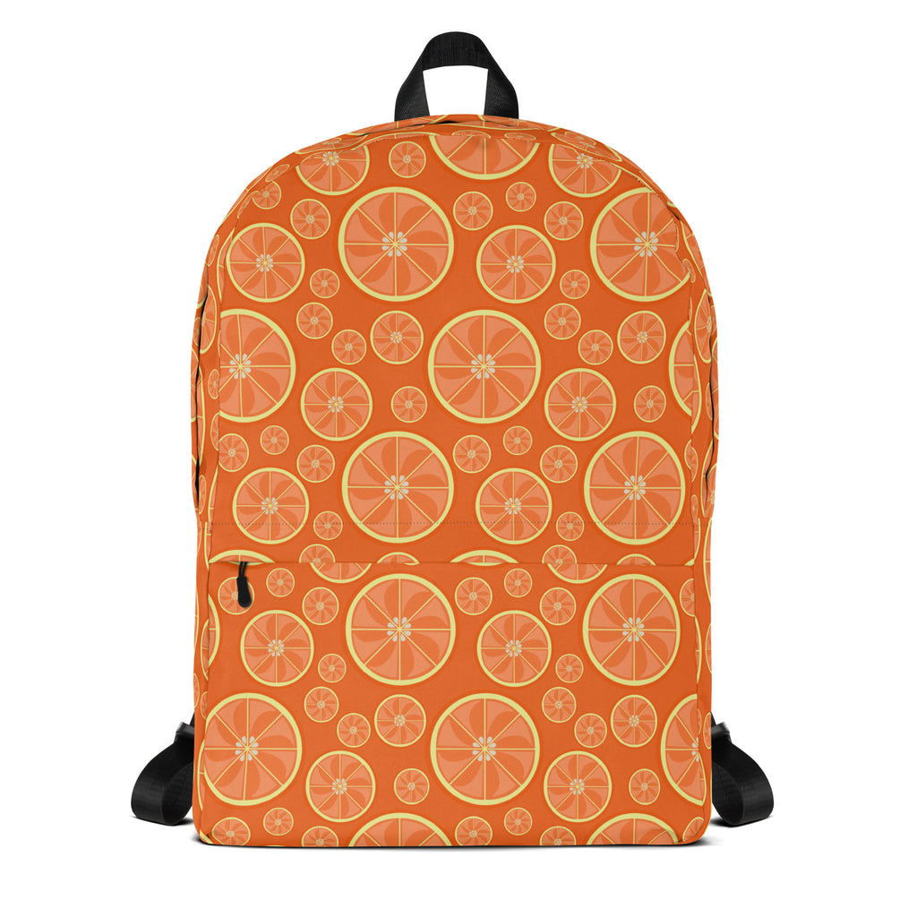 Kids Orange Citrus Backpack - Water-Resistant School Bag With Adjustable Padded Straps & Breathable Mesh Back