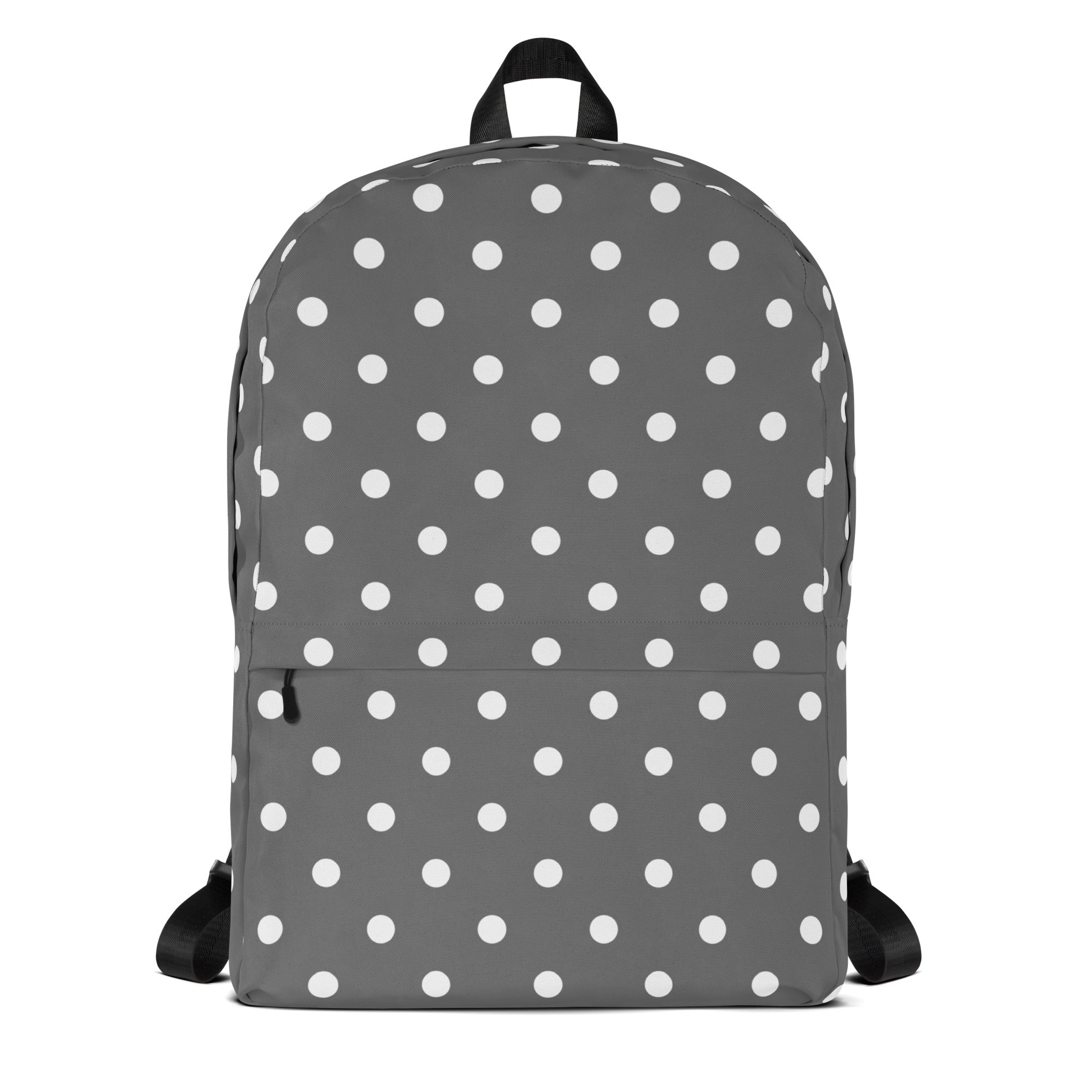 Kids Gray Polka Dot Backpack - Water-Resistant School Bag With Adjustable Padded Straps & Breathable Mesh Back
