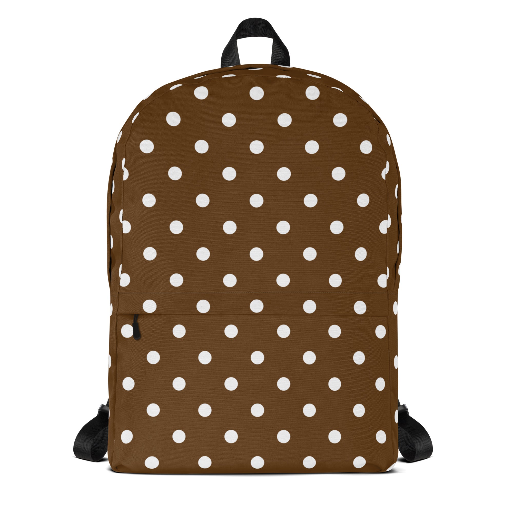 Kids Brown Polka Dot Backpack - Water-Resistant School Bag With Adjustable Padded Straps & Breathable Mesh Back