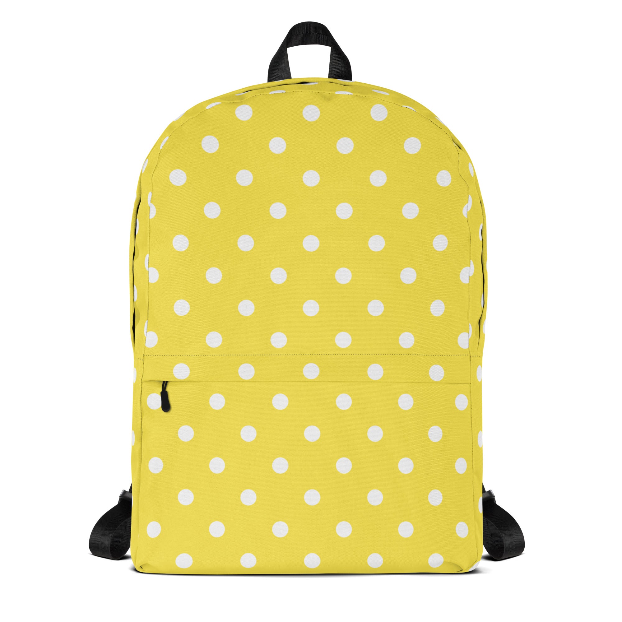 Kids Yellow Polka Dot Backpack - Water-Resistant School Bag With Adjustable Padded Straps & Breathable Mesh Back