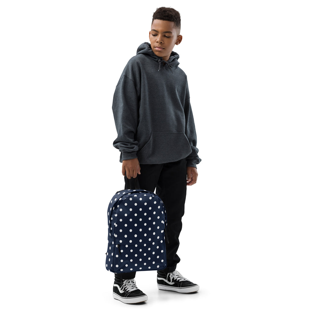 Kids Navy Backpack - Water-Resistant School Bag With Adjustable Padded Straps & Breathable Mesh Back