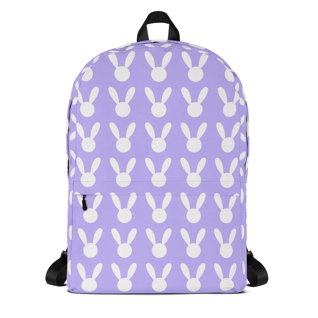 Girls Purple Bunny Backpack - Water-Resistant School Bag With Adjustable Padded Straps & Breathable Mesh Back