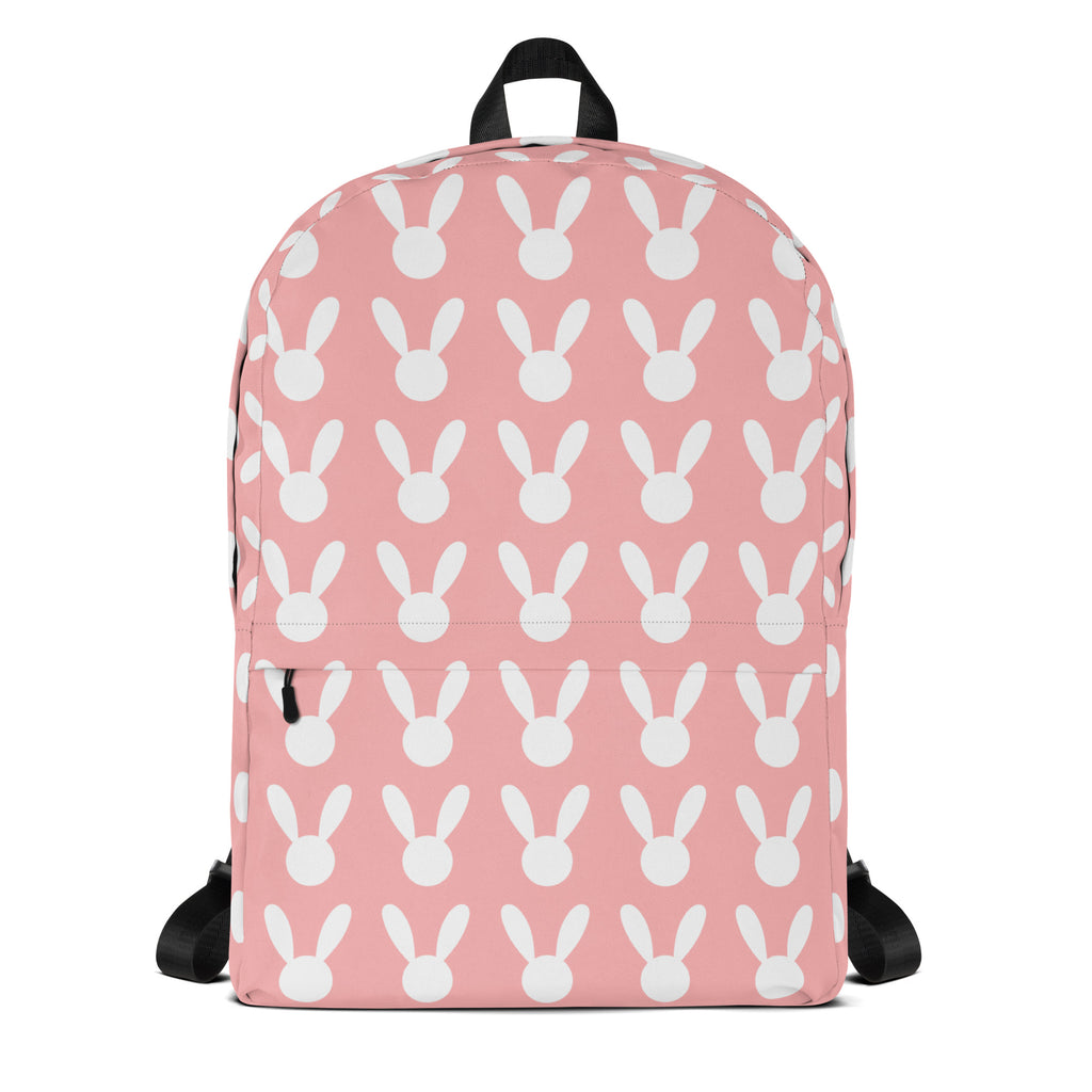 Girls Pink Bunny Backpack - Water-Resistant School Bag With Adjustable Padded Straps & Breathable Mesh Back