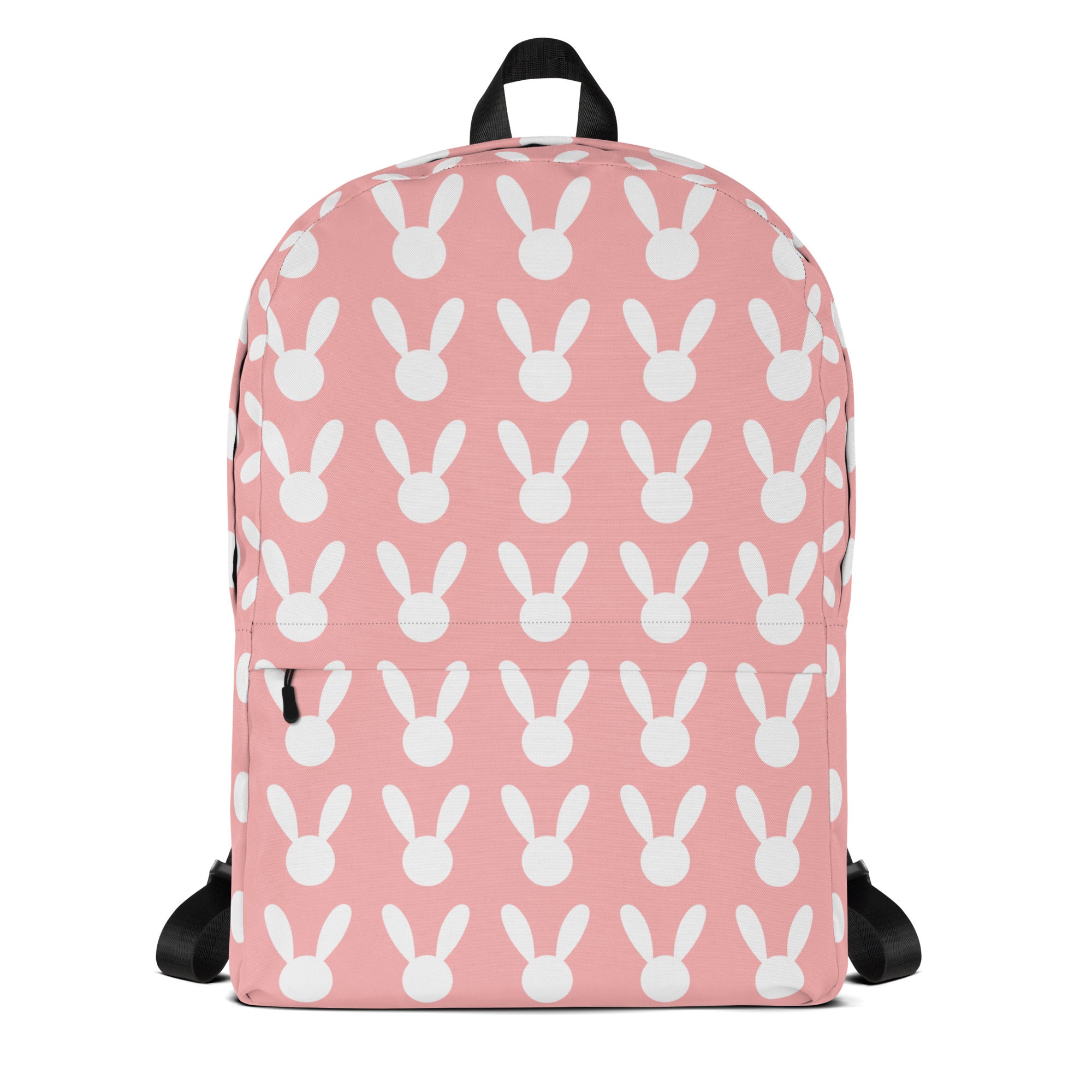 Girls Pink Bunny Backpack - Water-Resistant School Bag With Adjustable Padded Straps & Breathable Mesh Back