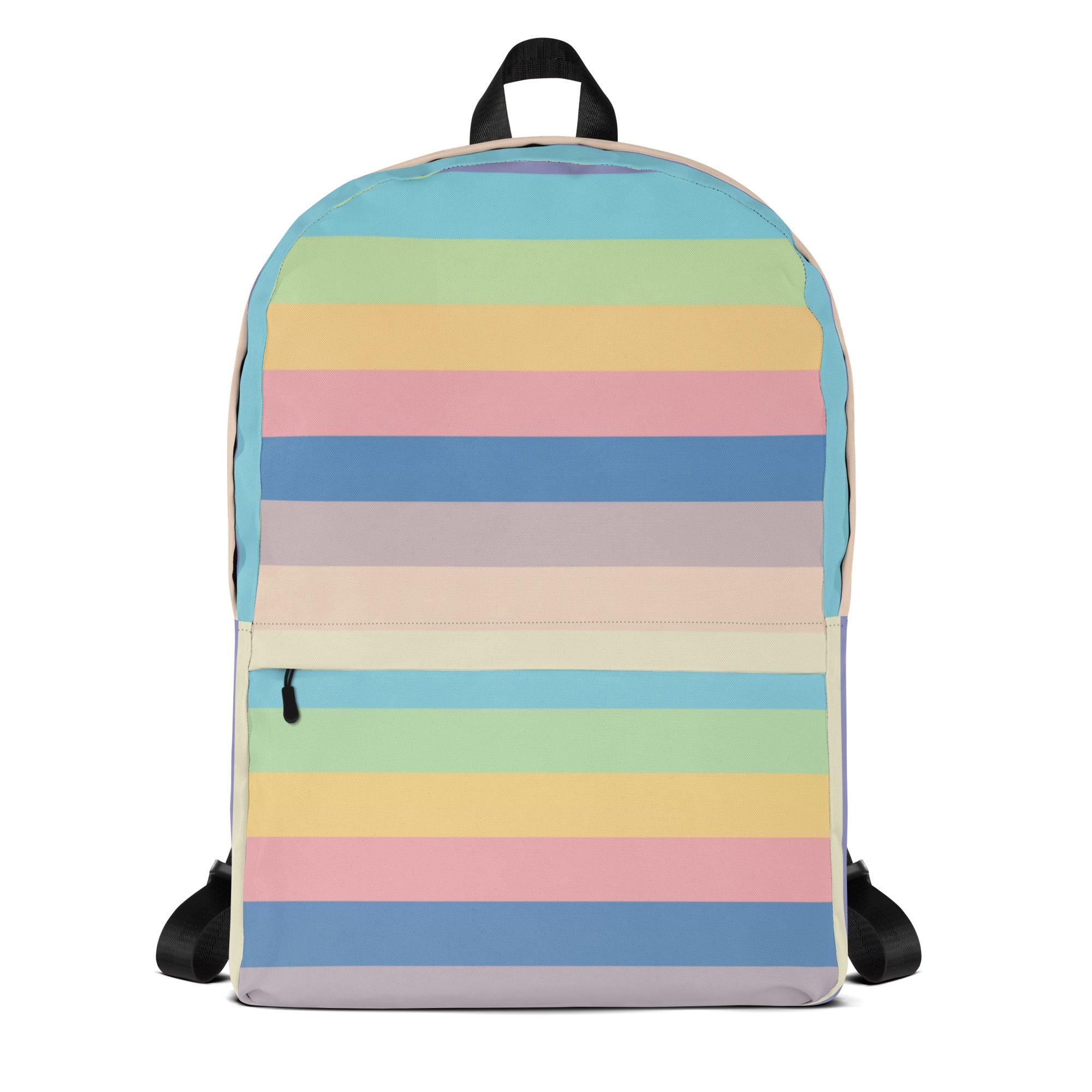 Girls Colorful Stripe Backpack - Water-Resistant School Bag With Adjustable Padded Straps & Breathable Mesh Back