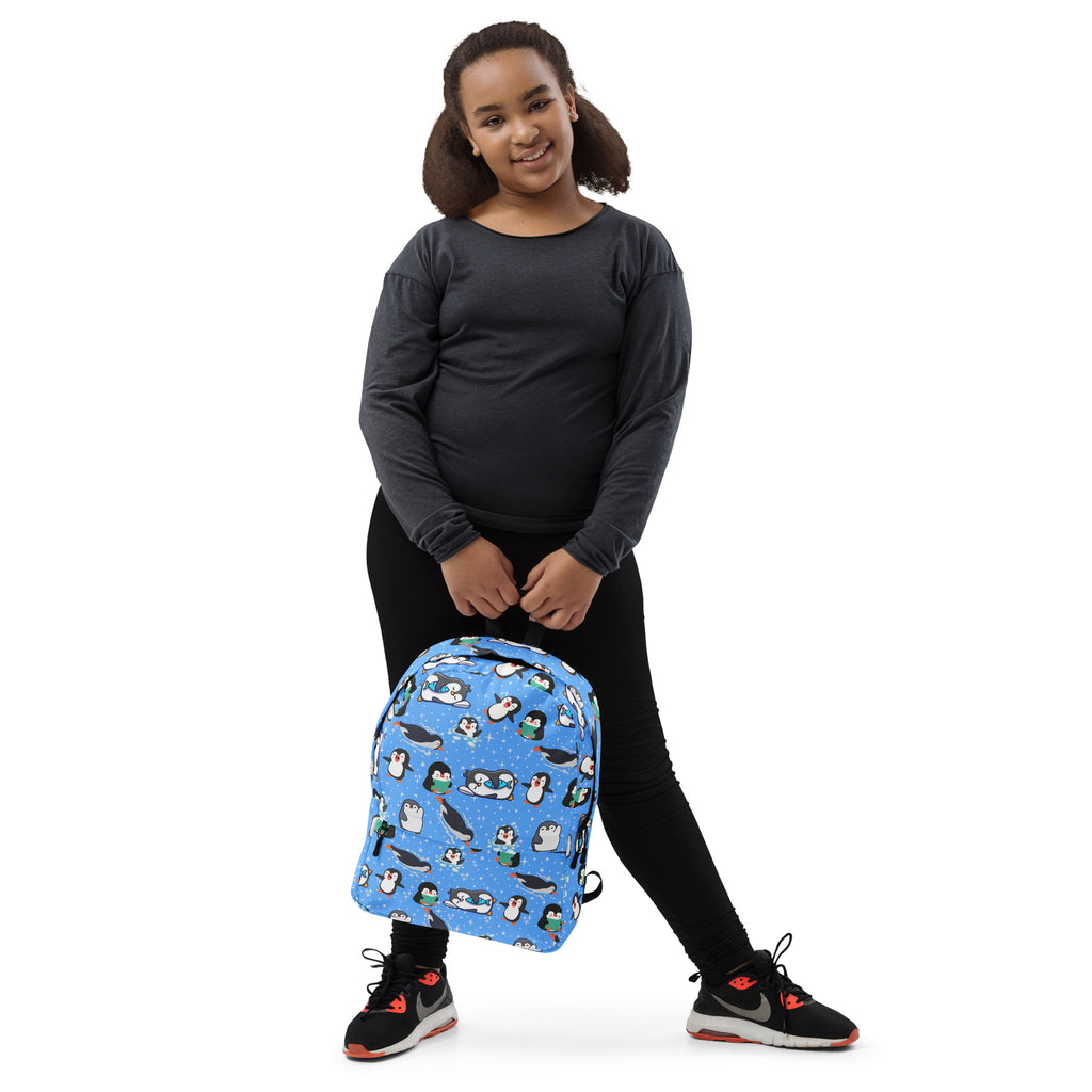 Kids Penguin Backpack - Water-Resistant School Bag With Adjustable Padded Straps & Breathable Mesh Back