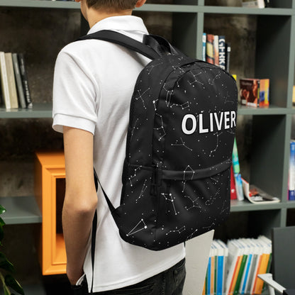 Kids Custom Name Realistic Constellations Backpack