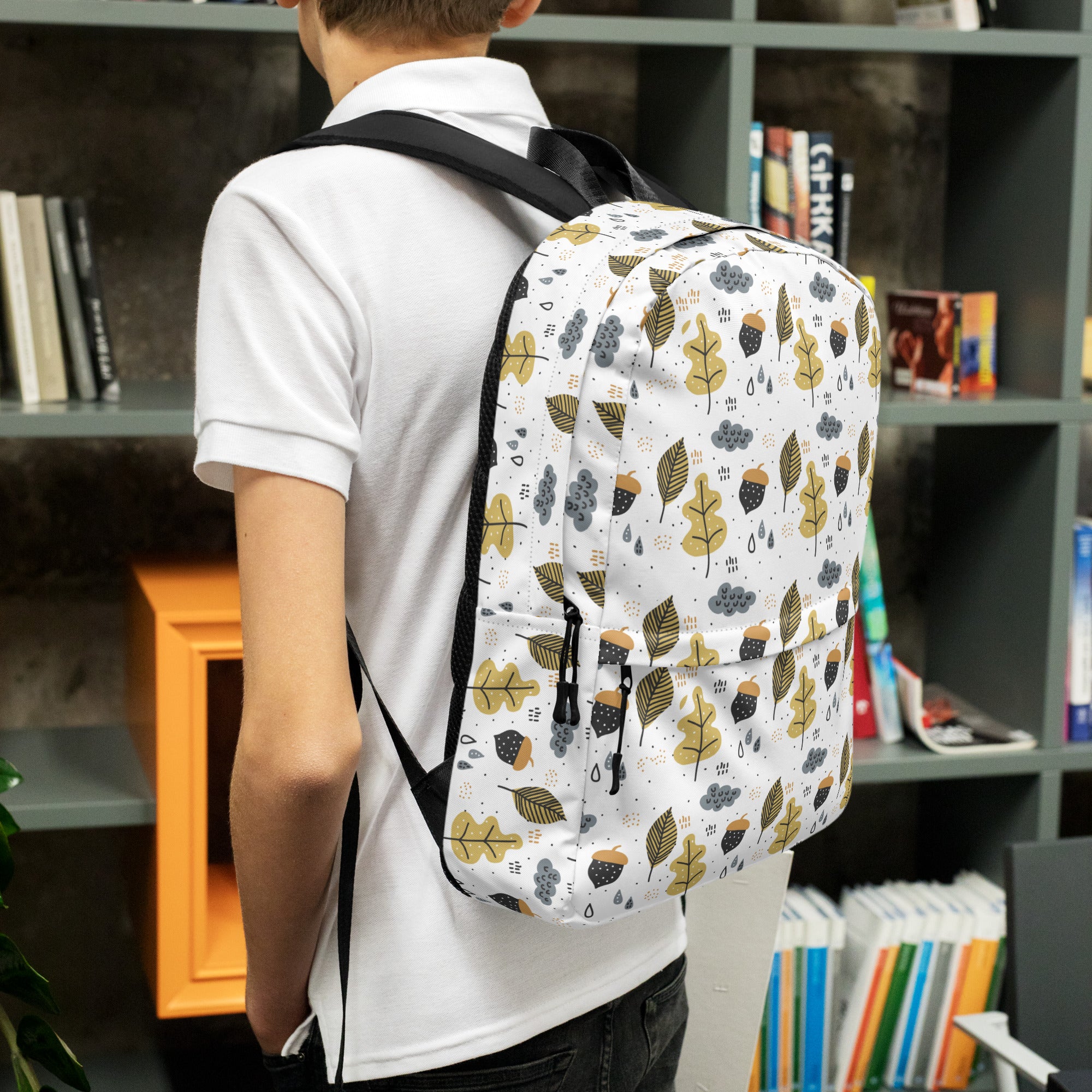 Kids Autumn Acorn Backpack - Water-Resistant School Bag With Adjustable Padded Straps & Breathable Mesh Back