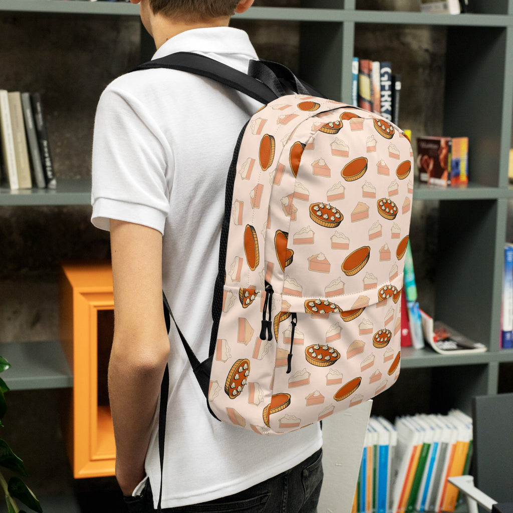 Kids Pumpkin Pie Backpack - Water-Resistant School Bag With Adjustable Padded Straps & Breathable Mesh Back